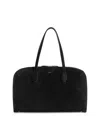 Totême Large Suede Day Tote In Black