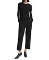 Totême Layered Knit Long Sleeved Top Tee In Black In Black