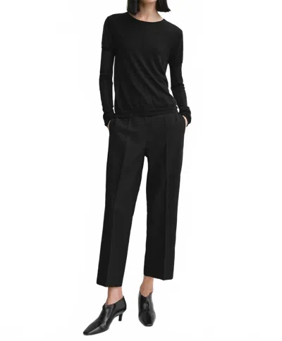 Totême Layered Knit Long Sleeved Top Tee In Black