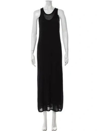 Pre-owned Totême Layered Knit Tank Dress Long Dress In Black