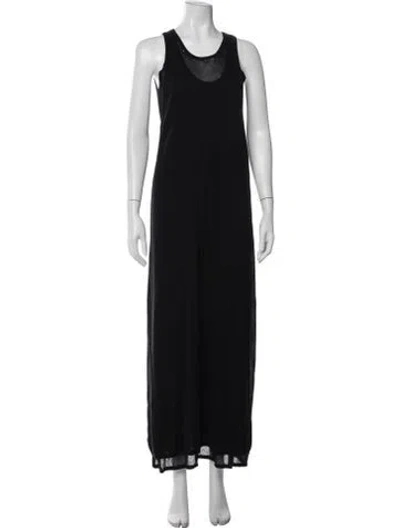 Pre-owned Totême Layered Knit Tank Dress Long Dress In Black
