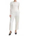 Totême Layered Knit Tee In White In White