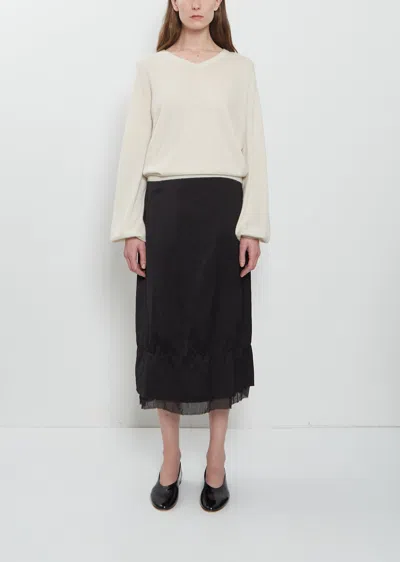 Totême Layered Satin Skirt In Black