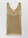 Totême Layered Sheer Sleeveless V-neck Top In Nude
