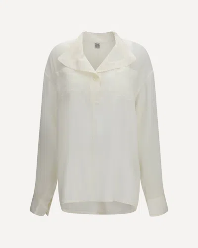 Totême Layered-collar Shirt In Red