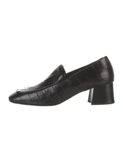 Pre-owned Totême Leather Animal Print Pumps In Black