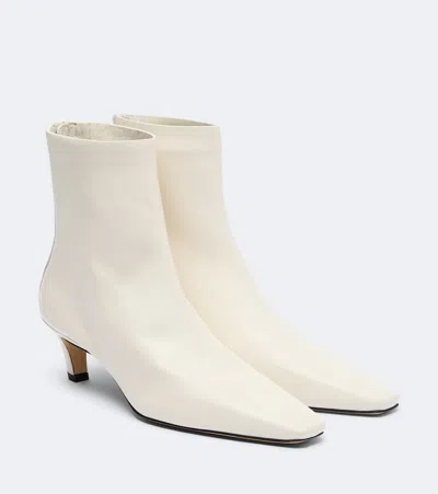 Totême Leather Ankle Boots In Animal Print