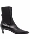 Totême Toteme Leather Ankle Boots In Black