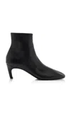 Totême Toteme Leather Ankle Boots In Black