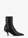 Totême Leather Ankle Boots In Black