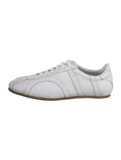 Pre-owned Totême Leather Athletic Sneakers In White