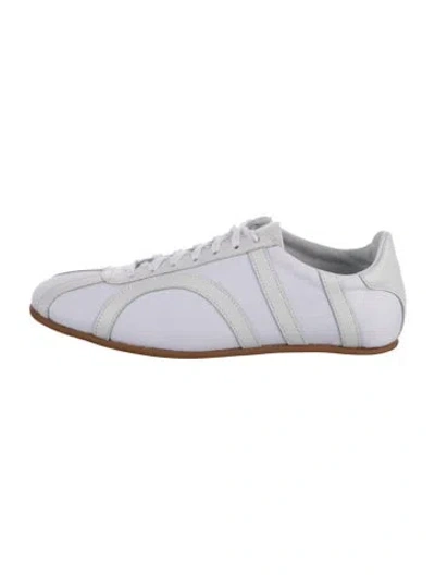 Pre-owned Totême Leather Athletic Sneakers In White