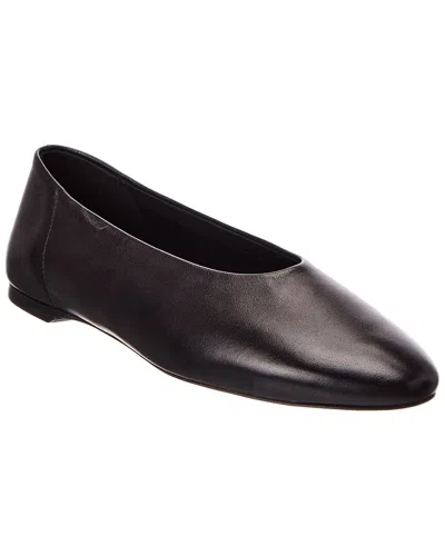 Totême Toteme Leather Ballerina Flat In Black