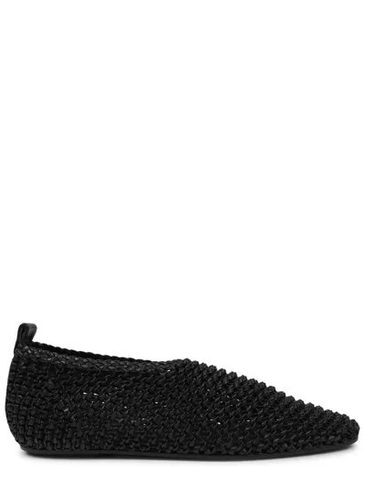 Totême Toteme Leather Ballerina Flats In Black