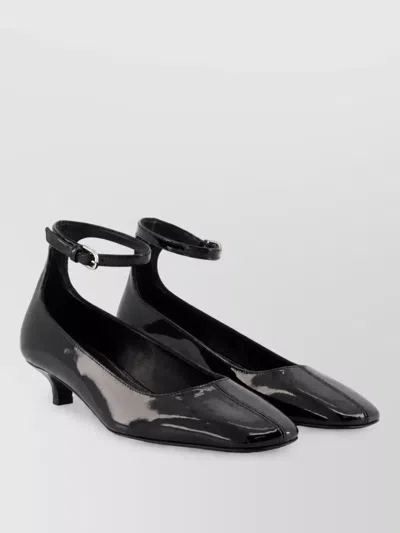 Totême Leather Ballerina Shoes In Blue