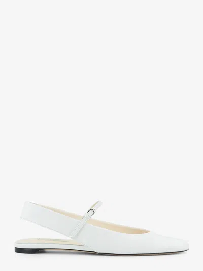 Totême Leather Ballet Flats In White