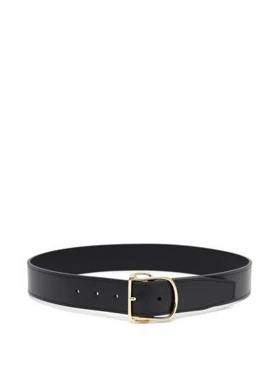 Totême Leather Belt In Black