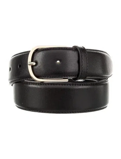 Pre-owned Totême Leather Belt In Black
