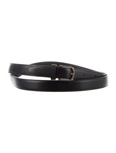 Pre-owned Totême Leather Belt In Black
