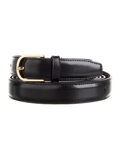 Pre-owned Totême Leather Belt In Black
