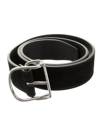 Pre-owned Totême Leather Belt In Black