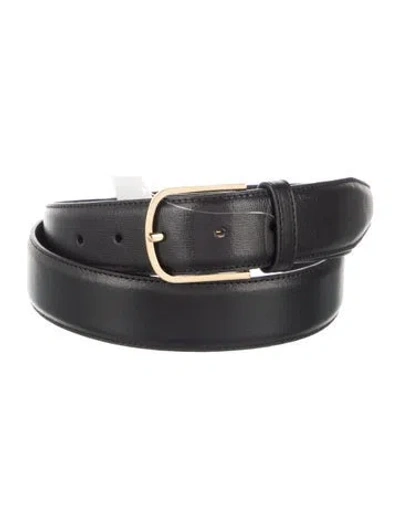 Pre-owned Totême Leather Belt In Black