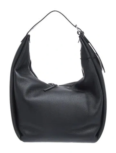 Pre-owned Totême Leather Belt Hobo In Black