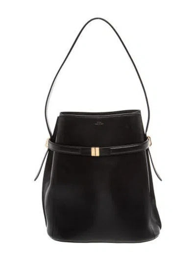 Pre-owned Totême Leather Belted In Black