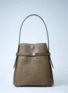 Totême Leather Belted Bucket Bag
