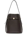 Totême Leather Bucket Bag In Brown