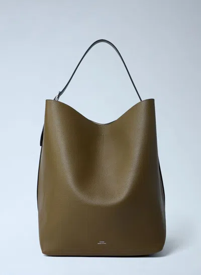 TOTÊME LEATHER BELTED TOTE BAG