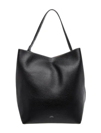 Pre-owned Totême Leather Belted Tote In Black