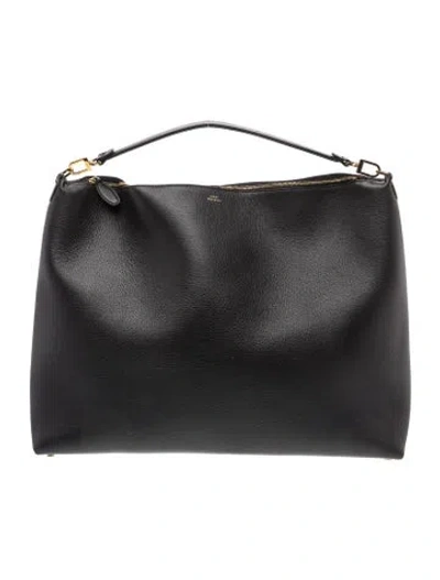 Pre-owned Totême Leather Bevel Medium In Black