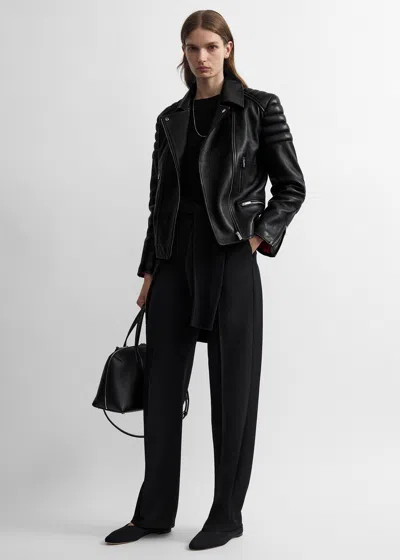 Totême Leather Biker Black