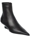 Totême Toteme Sharp Leather Bootie In Black