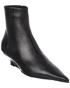 Totême Toteme Sharp Leather Bootie In Black