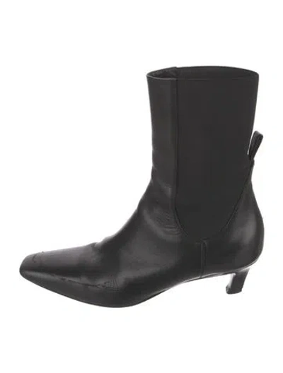 Pre-owned Totême Leather Boots In Black