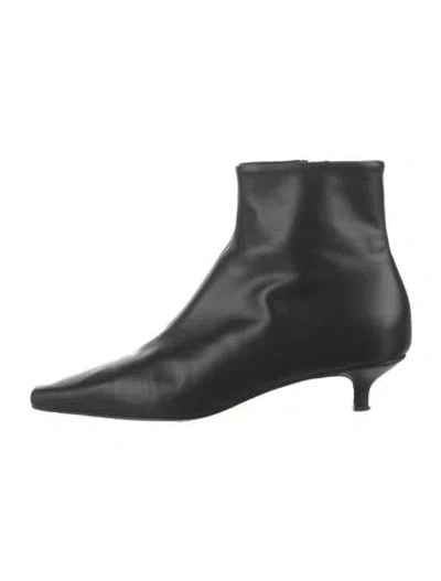 Pre-owned Totême Leather Boots In Black
