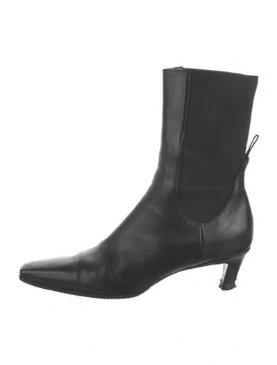 Pre-owned Totême Leather Boots In Black