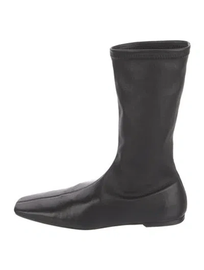 Pre-owned Totême Leather Boots In Black