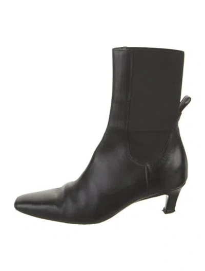 Pre-owned Totême Leather Boots In Black