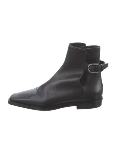 Pre-owned Totême Leather Boots In Black