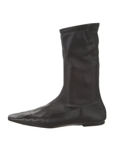 Pre-owned Totême Leather Boots In Black