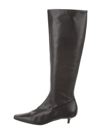 Pre-owned Totême Leather Boots In Black