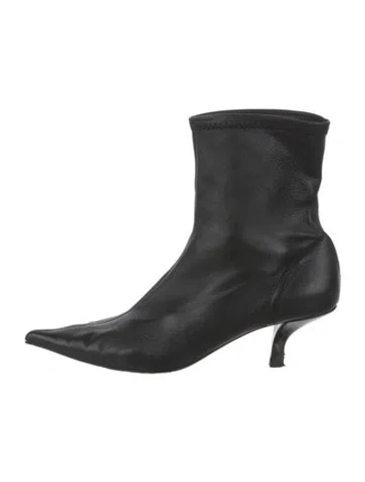 Pre-owned Totême Leather Boots In Black