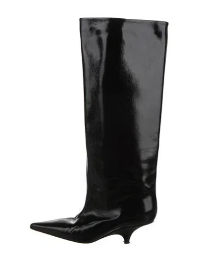 Pre-owned Totême Leather Boots In Black