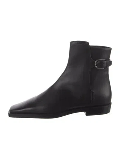Pre-owned Totême Leather Boots In Black