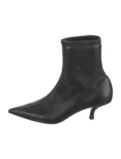 Pre-owned Totême Leather Boots In Black