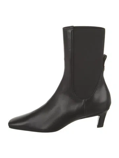 Pre-owned Totême Leather Boots In Black