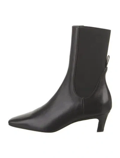 Pre-owned Totême Leather Boots In Black